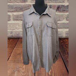 Vintage men’s Wrangler Gray denim Button-Up Shirt size 3XL